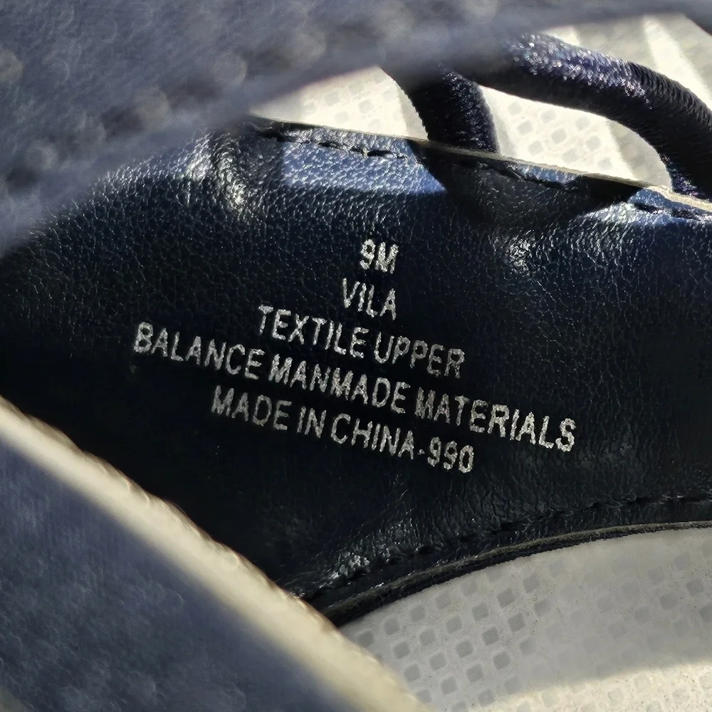 Impo Stretch Vila Navy Blue Fabric Strappy Slingback 3in Heels Size 9
